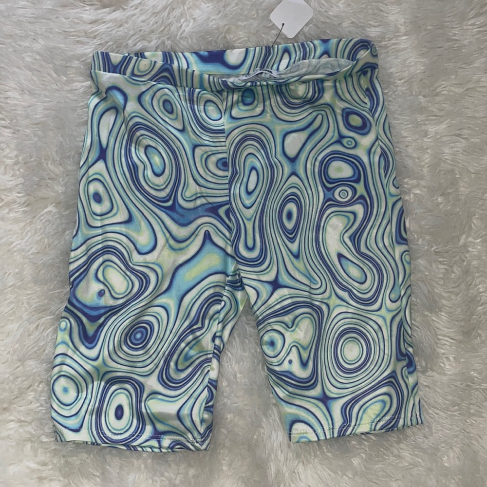 Multi colored shorts.